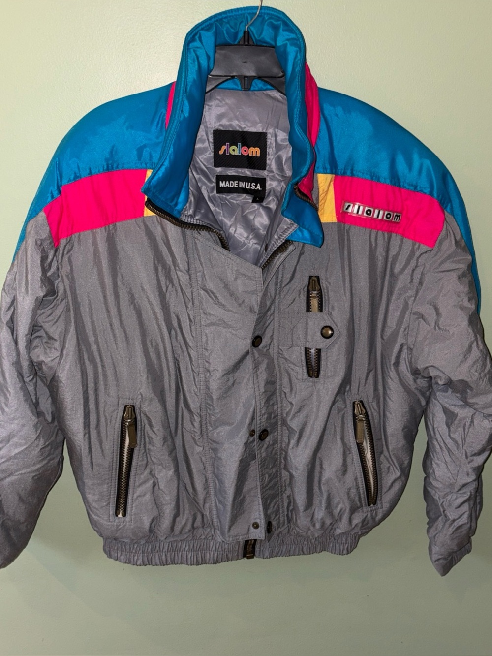 Vintage World Cup  Slalom Ski Jacket Talon Zip Men’s L Made In USA